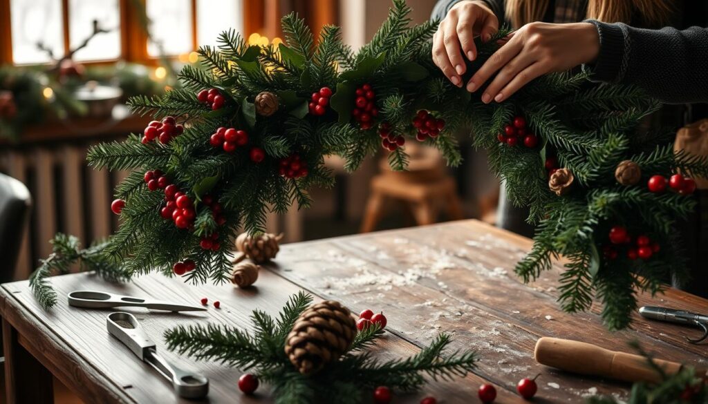 Norwegische Weihnachtskranze Binden