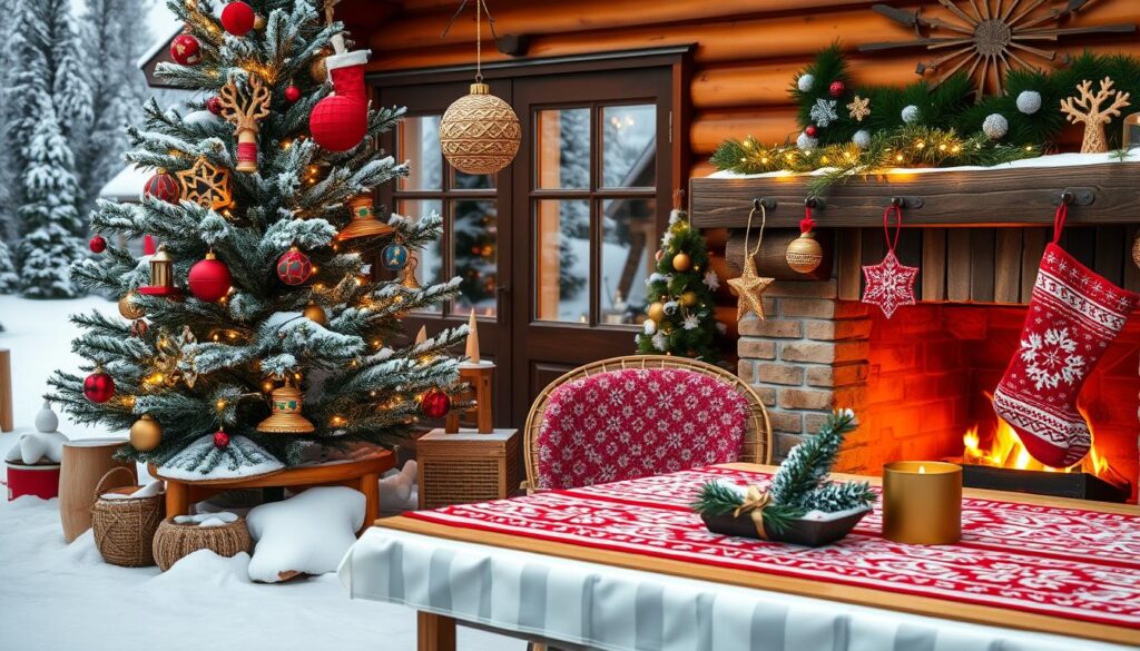 Norwegische Weihnachtsturdekorationen