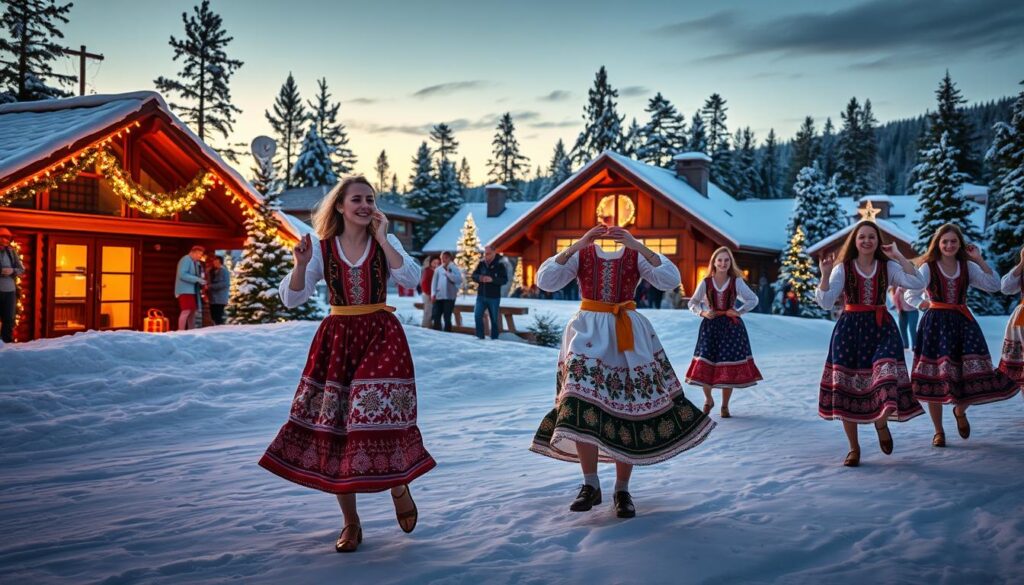 Norwegische Weihnachtsvolkstanze