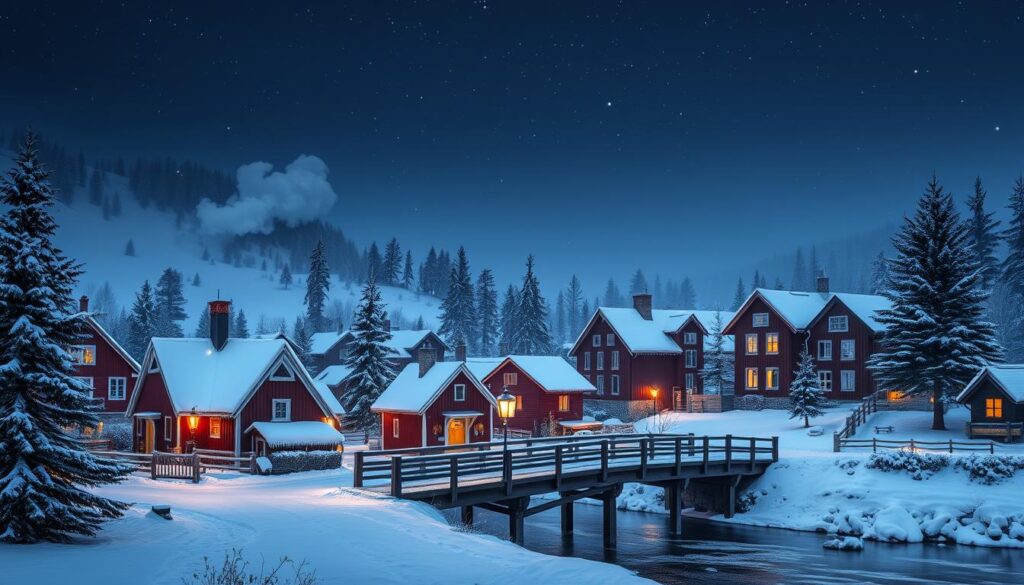 Weihnachten im Norwegischen Landlichen Raum