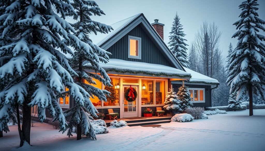Weihnachten in Modernen Norwegischen Hausern
