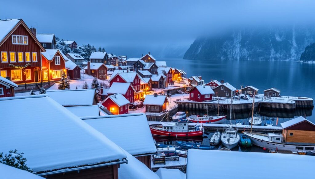 Weihnachten in Norwegischen Kustenstadten