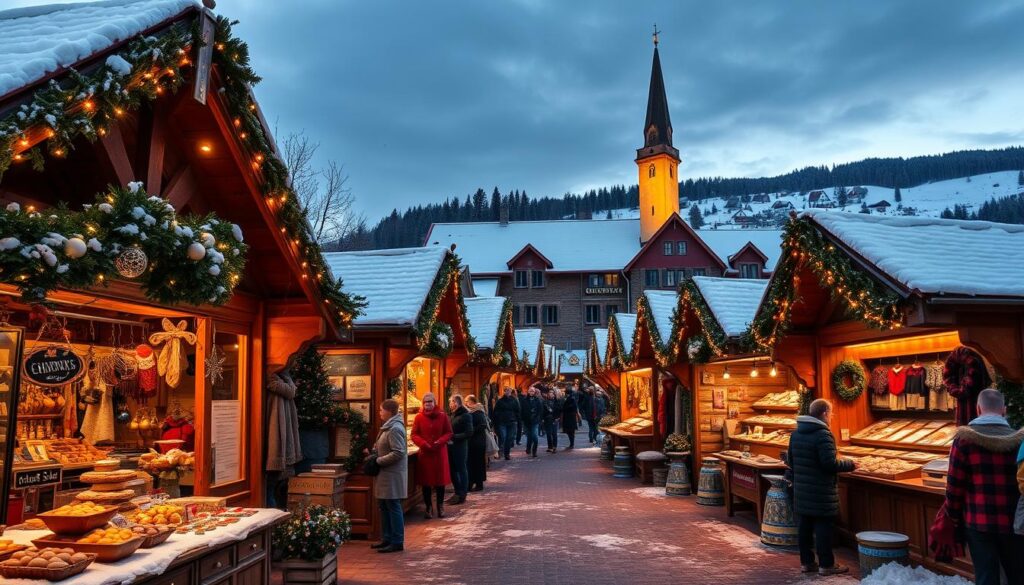 Weihnachtseinkaufe auf Norwegischen Markten