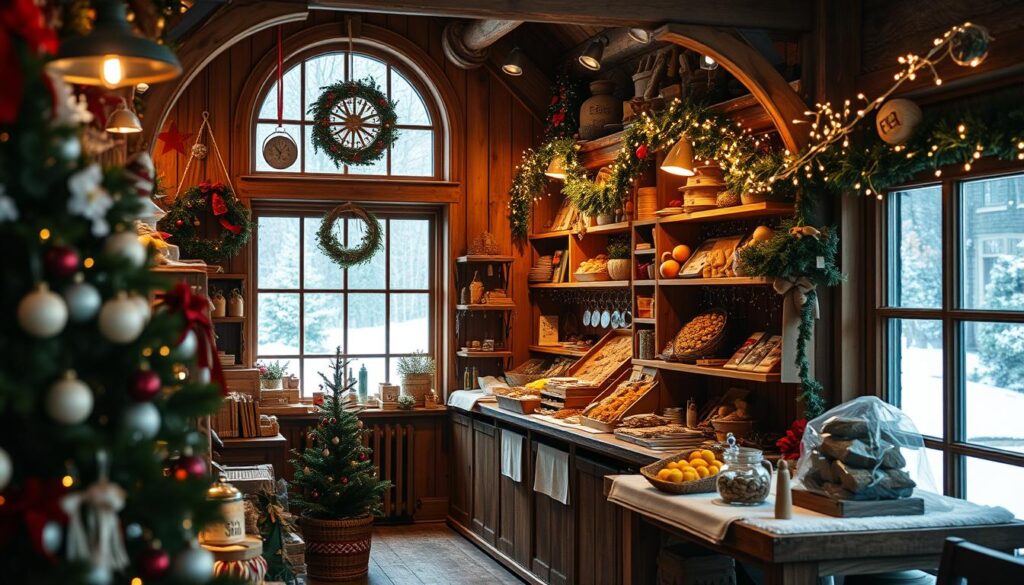 Weihnachtseinkaufe in Norwegischen Bauernladen