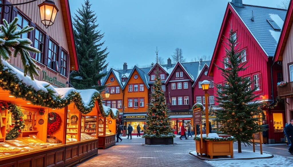 Weihnachtsmarkte in Kleinen Norwegischen Stadten